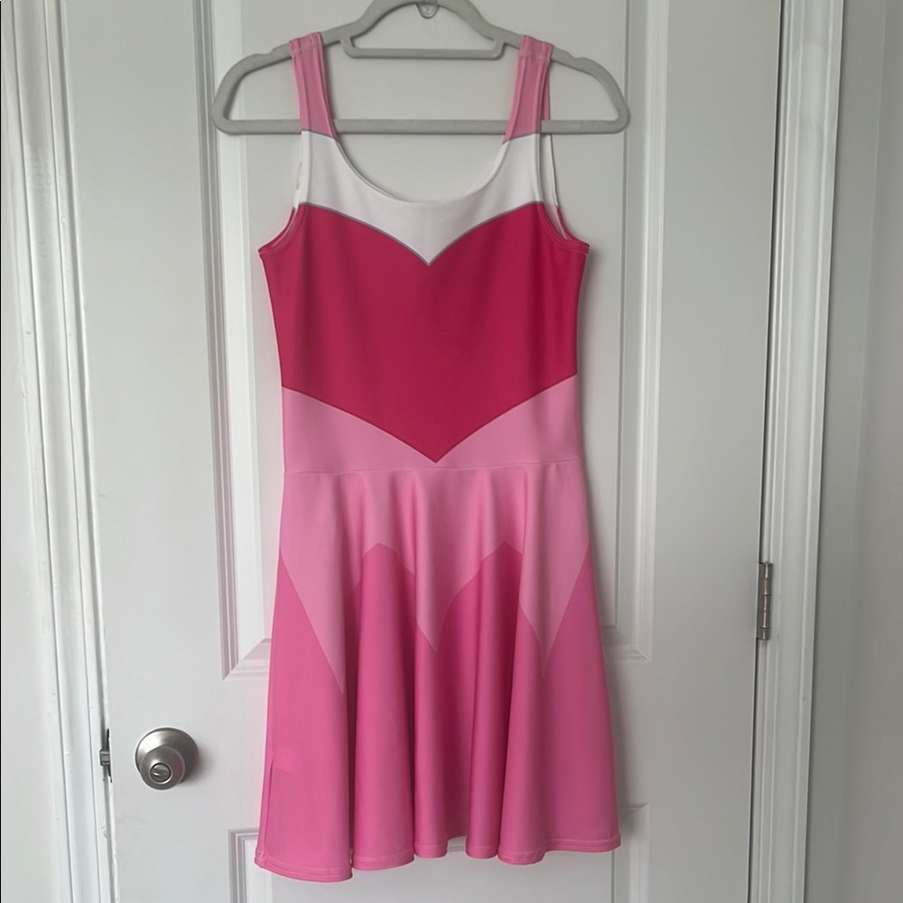 Barbiecore Pink Skater Dress Small | Disney Princess Aurora Inspired Fit & Flare